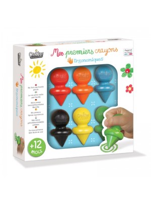 Os Meus Primeiros Lápis de Cera Créa Lign - 6 Unidades